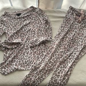 Tahari pajama set, cheetah print, size Small.